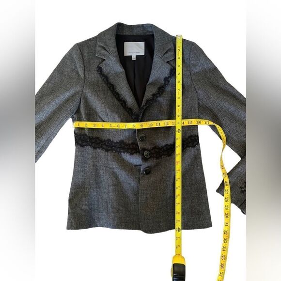 Classiques Entier For Nordstrom Women’s Gray Blazer W/ Black Lace waist Sz 6 - Picture 9 of 9